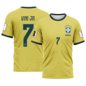 Vini Jr 7 2026 World Cup Brazil Home AOP T-Shirt