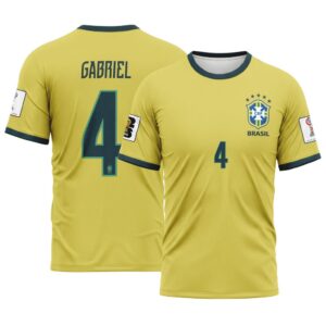 Gabriel 4 2026 World Cup Brazil Home AOP T-Shirt