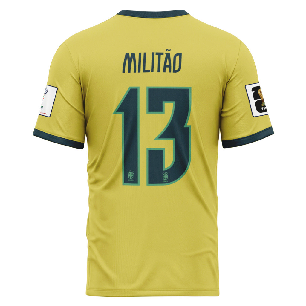 Milit?o 13 2026 World Cup Brazil Home AOP T-Shirt Milit?o 13 2026 World Cup Brazil Home AOP T-Shirt