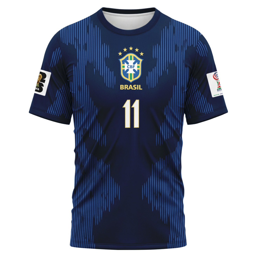 Raphinha 11 AOP T-Shirt 2026 World Cup Brazil Away Raphinha 11 AOP T-Shirt 2026 World Cup Brazil Away