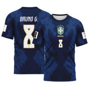 Bruno G 8  AOP T-Shirt 2026 World Cup Brazil Away