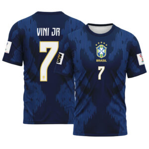 Vini Jr 7  AOP T-Shirt 2026 World Cup Brazil Away