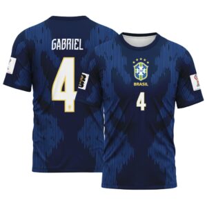 Gabriel 4  AOP T-Shirt 2026 World Cup Brazil Away