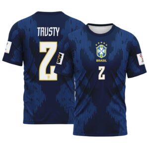 Danilo 2  AOP T-Shirt 2026 World Cup Brazil Away