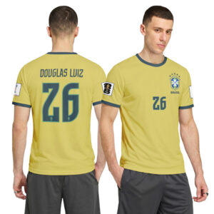 Douglas Luiz 26 2026 World Cup Brazil Home AOP T-Shirt 1 1777889779284.jpg