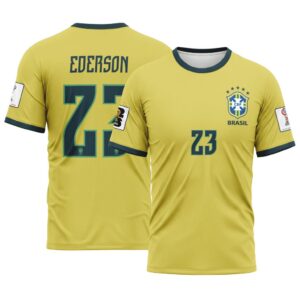 Ederson 23 2026 World Cup Brazil Home AOP T-Shirt