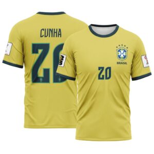 Cunha 20 2026 World Cup Brazil Home AOP T-Shirt