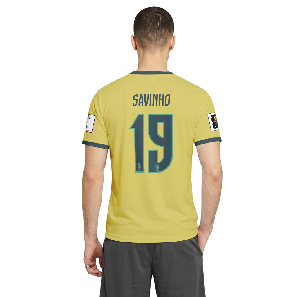 Savinho 19 2026 World Cup Brazil Home AOP T-Shirt Savinho 19 2026 World Cup Brazil Home AOP T-Shirt