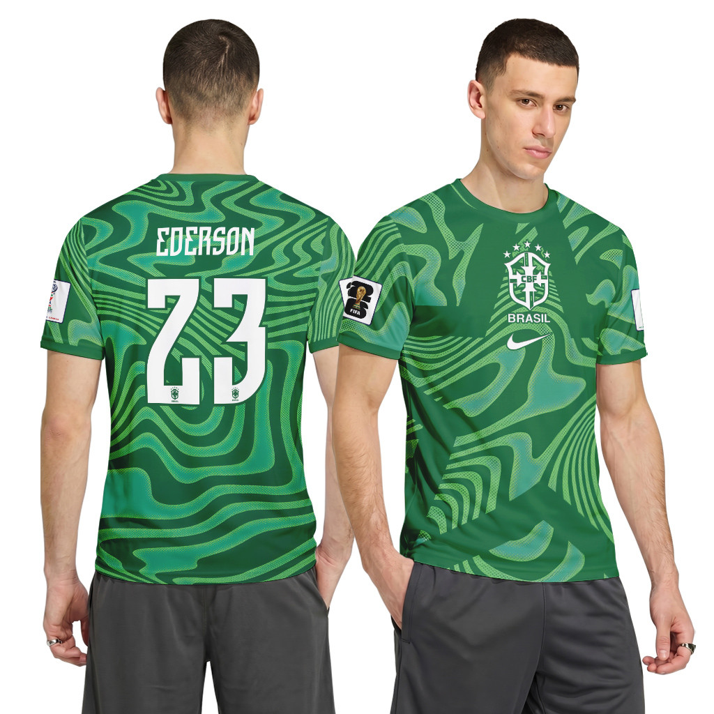 Ederson 23 Brazil 2026 World Cup Home Goalkeeper AOP T-Shirt Ederson 23 Brazil 2026 World Cup Home Goalkeeper AOP T-Shirt