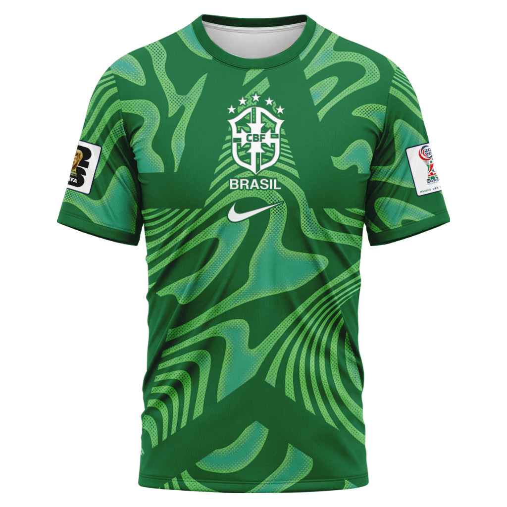 Ederson 23 Brazil 2026 World Cup Home Goalkeeper AOP T-Shirt Ederson 23 Brazil 2026 World Cup Home Goalkeeper AOP T-Shirt