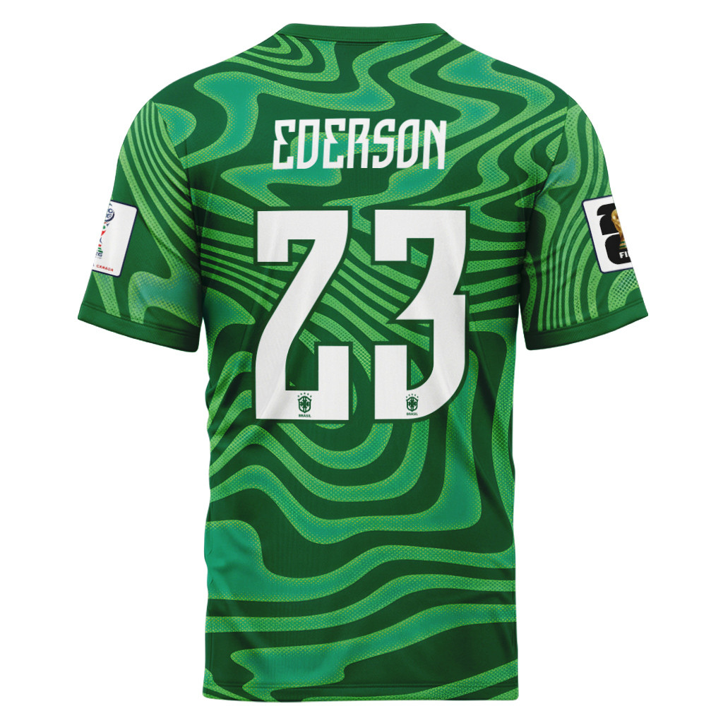 Ederson 23 Brazil 2026 World Cup Home Goalkeeper AOP T-Shirt Ederson 23 Brazil 2026 World Cup Home Goalkeeper AOP T-Shirt