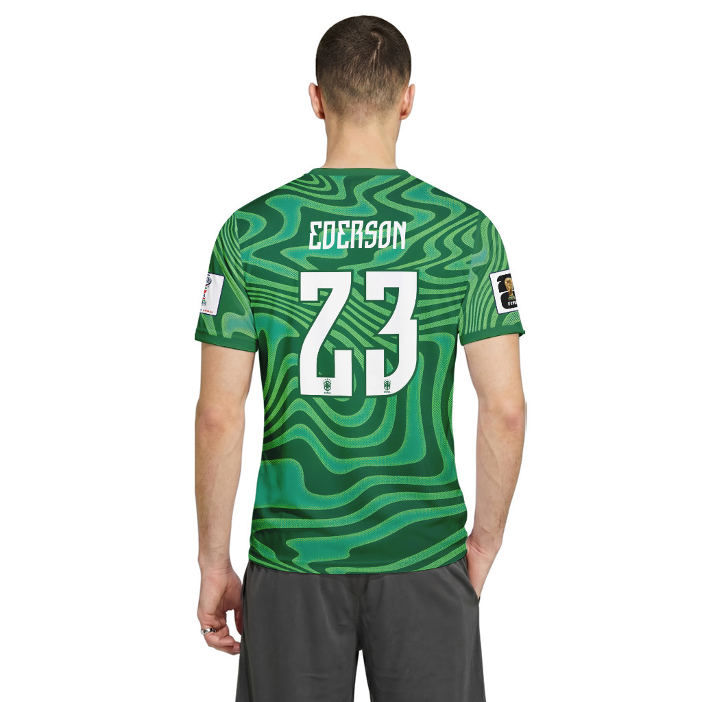 Ederson 23 Brazil 2026 World Cup Home Goalkeeper AOP T-Shirt Ederson 23 Brazil 2026 World Cup Home Goalkeeper AOP T-Shirt