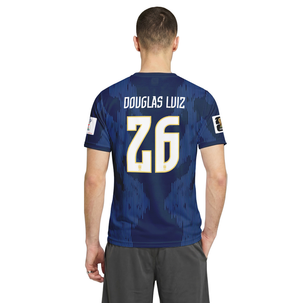 Douglas Luiz 26 AOP T-Shirt 2026 World Cup Brazil Away Douglas Luiz 26 AOP T-Shirt 2026 World Cup Brazil Away