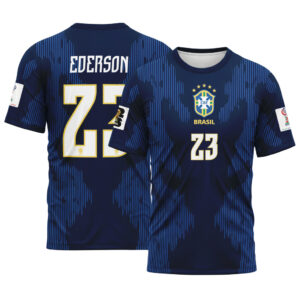 Ederson 23  AOP T-Shirt 2026 World Cup Brazil Away