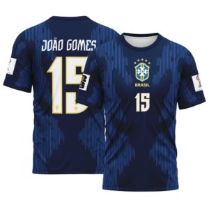 Jo?o Gomes 15  AOP T-Shirt 2026 World Cup Brazil Away