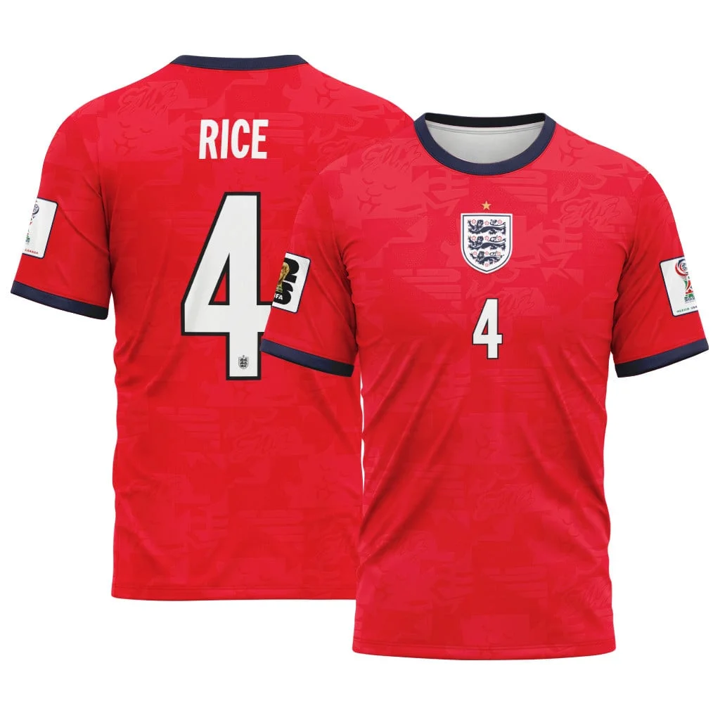 Rice 4 Away AOP T-Shirt 2026 World Cup England Rice 4 Away AOP T-Shirt 2026 World Cup England