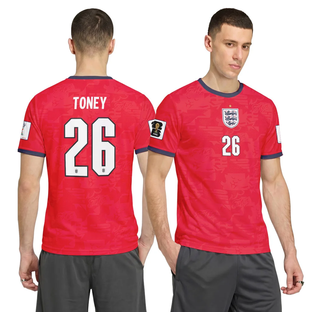 Toney 26 Away AOP T-Shirt 2026 World Cup England Toney 26 Away AOP T-Shirt 2026 World Cup England