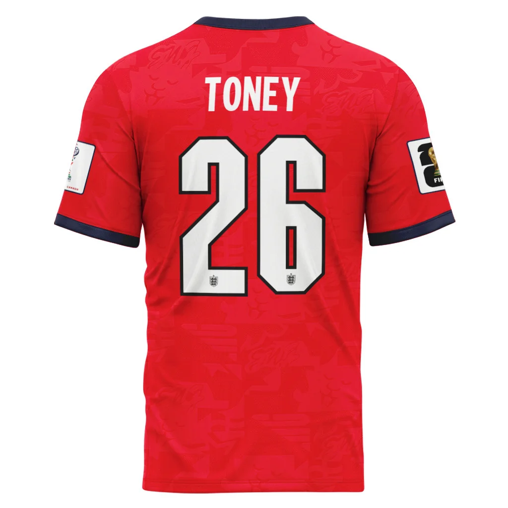 Toney 26 Away AOP T-Shirt 2026 World Cup England Toney 26 Away AOP T-Shirt 2026 World Cup England