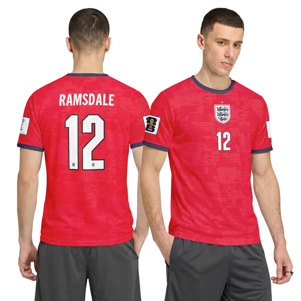 Ramsdale 12 Away AOP T-Shirt 2026 World Cup England Ramsdale 12 Away AOP T-Shirt 2026 World Cup England