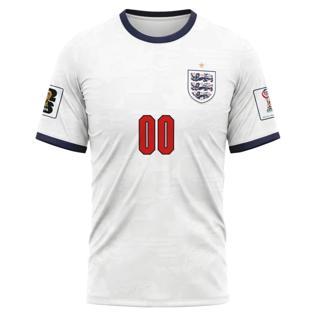 England 2026 World Cup Home Personalized AOP T-Shirt England 2026 World Cup Home Personalized AOP T-Shirt