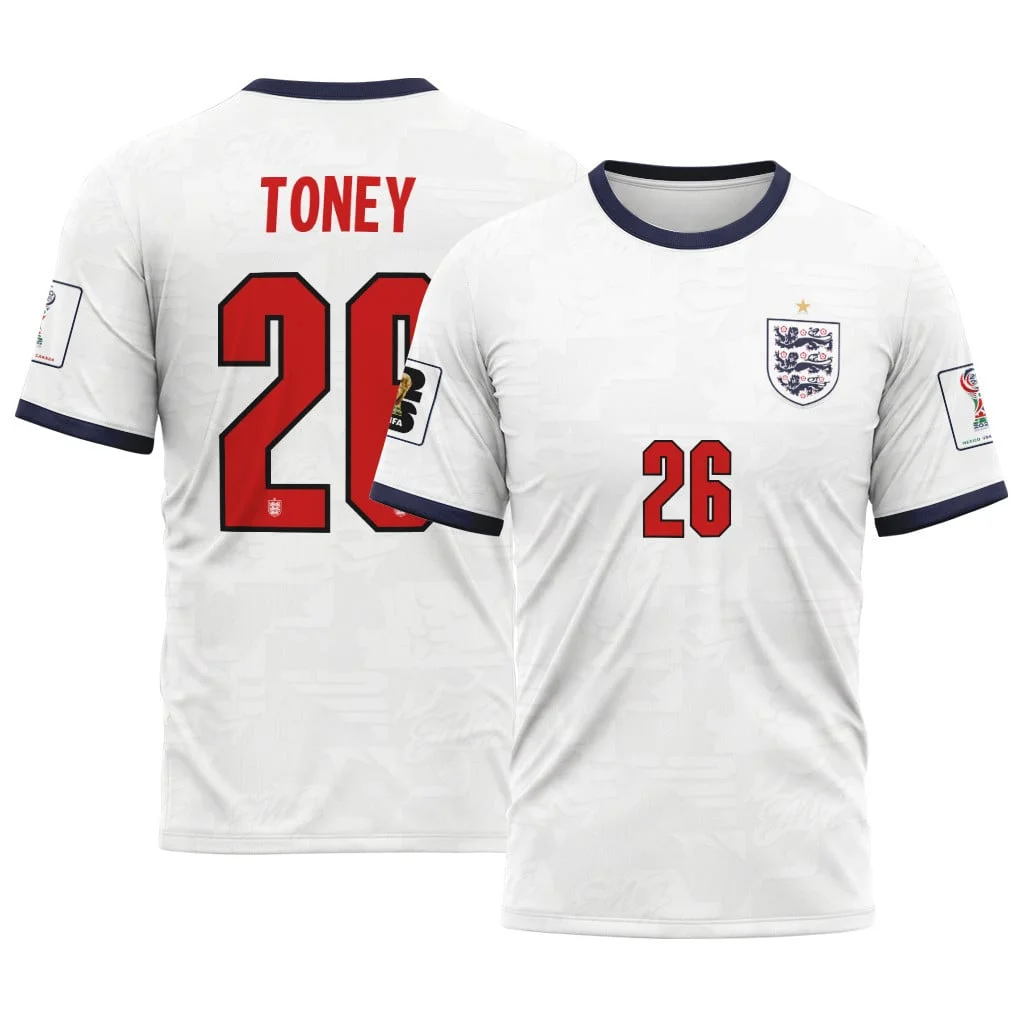 Toney 26 Home AOP T-Shirt 2026 World Cup England Toney 26 Home AOP T-Shirt 2026 World Cup England