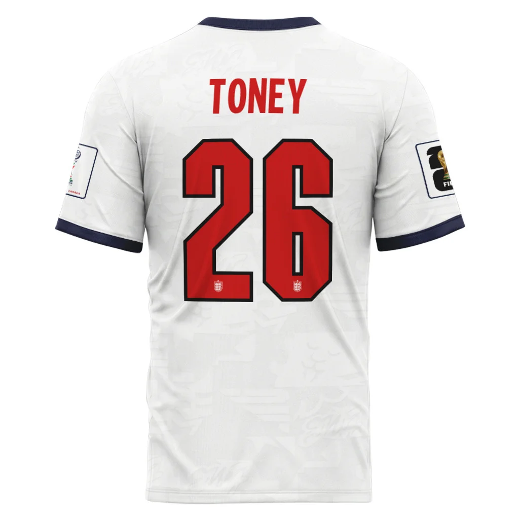 Toney 26 Home AOP T-Shirt 2026 World Cup England Toney 26 Home AOP T-Shirt 2026 World Cup England