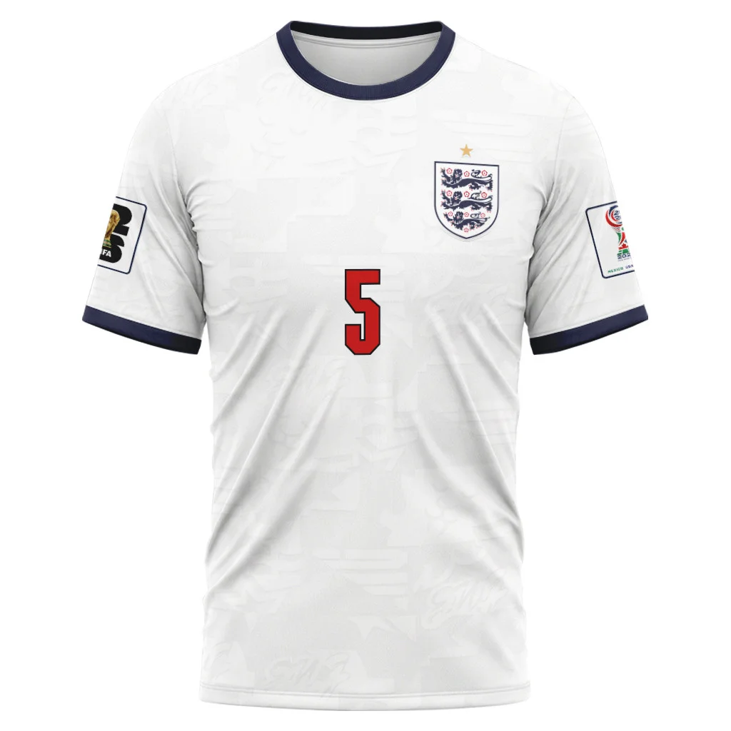 Stones 5 Home AOP T-Shirt 2026 World Cup England Stones 5 Home AOP T-Shirt 2026 World Cup England