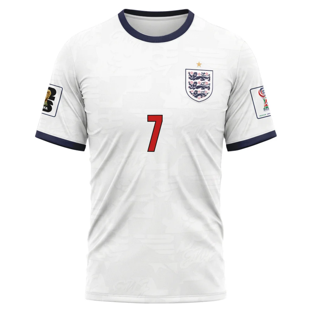 Saka 7 Home AOP T-Shirt 2026 World Cup England Saka 7 Home AOP T-Shirt 2026 World Cup England