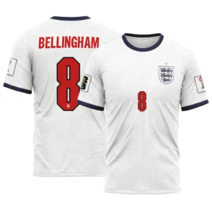Bellingham 8  Home AOP T-Shirt 2026 World Cup England