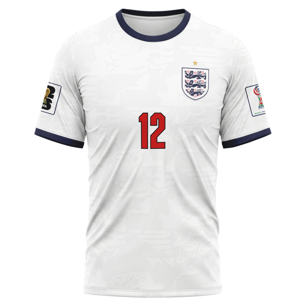 Ramsdale 12 Home AOP T-Shirt 2026 World Cup England Ramsdale 12 Home AOP T-Shirt 2026 World Cup England