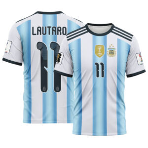 Lautaro 11  AOP T-Shirt 2026 World Cup Argentina Home