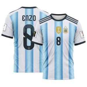 Enzo 8  AOP T-Shirt 2026 World Cup Argentina Home