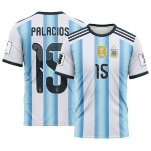 Palacios 15  AOP T-Shirt 2026 World Cup Argentina Home
