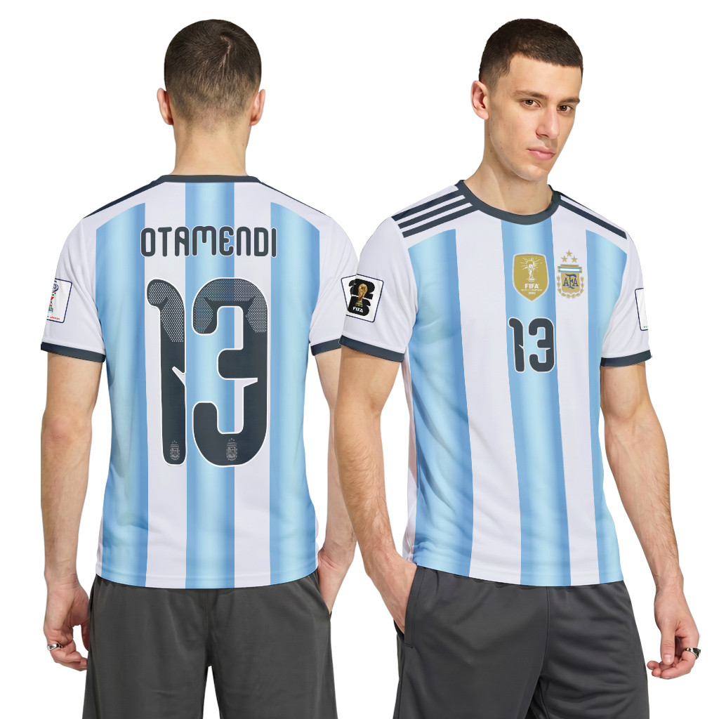 Otamendi 13 AOP T-Shirt 2026 World Cup Argentina Home Otamendi 13 AOP T-Shirt 2026 World Cup Argentina Home