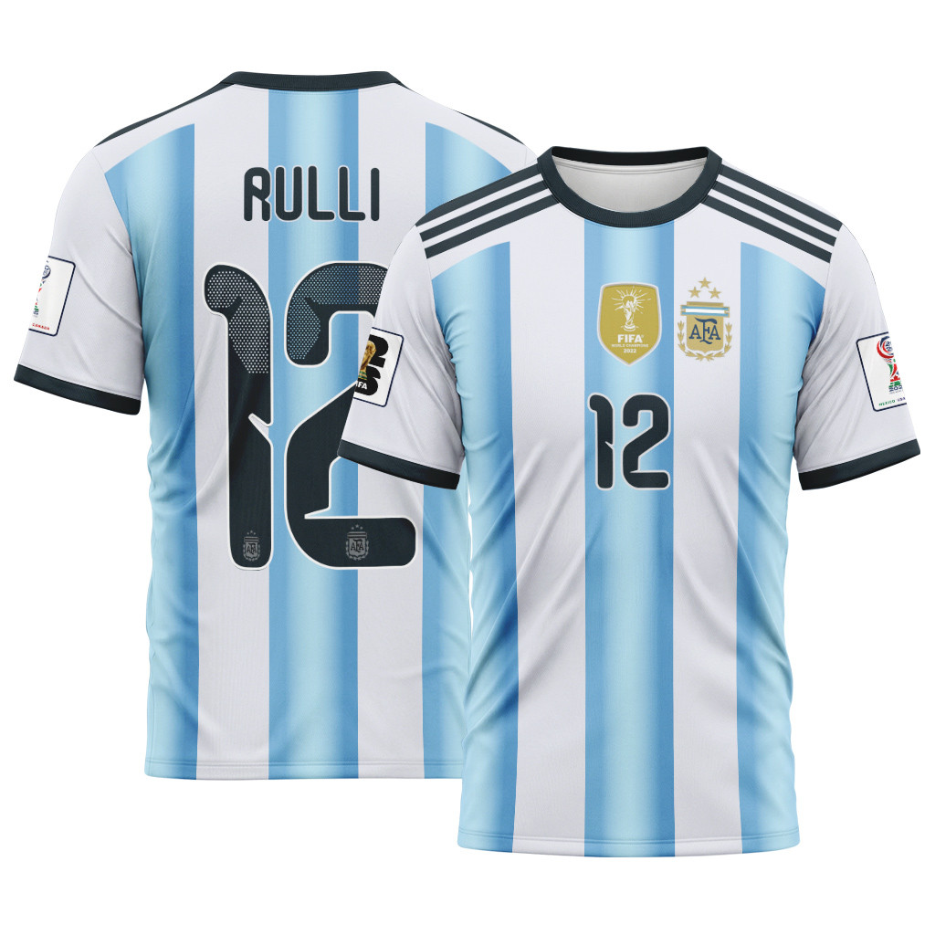 Rulli 12 AOP T-Shirt 2026 World Cup Argentina Home Rulli 12 AOP T-Shirt 2026 World Cup Argentina Home