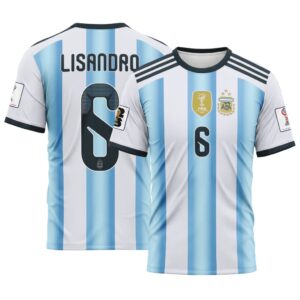 Lisandro 6  AOP T-Shirt 2026 World Cup Argentina Home