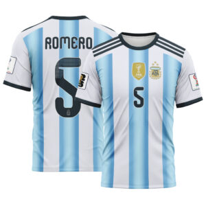 Romero 5  AOP T-Shirt 2026 World Cup Argentina Home