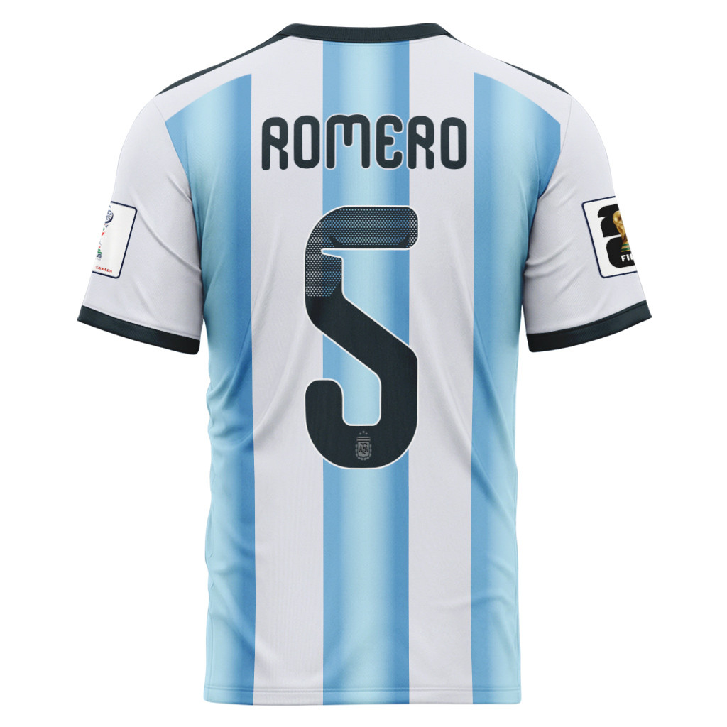 Romero 5 AOP T-Shirt 2026 World Cup Argentina Home Romero 5 AOP T-Shirt 2026 World Cup Argentina Home