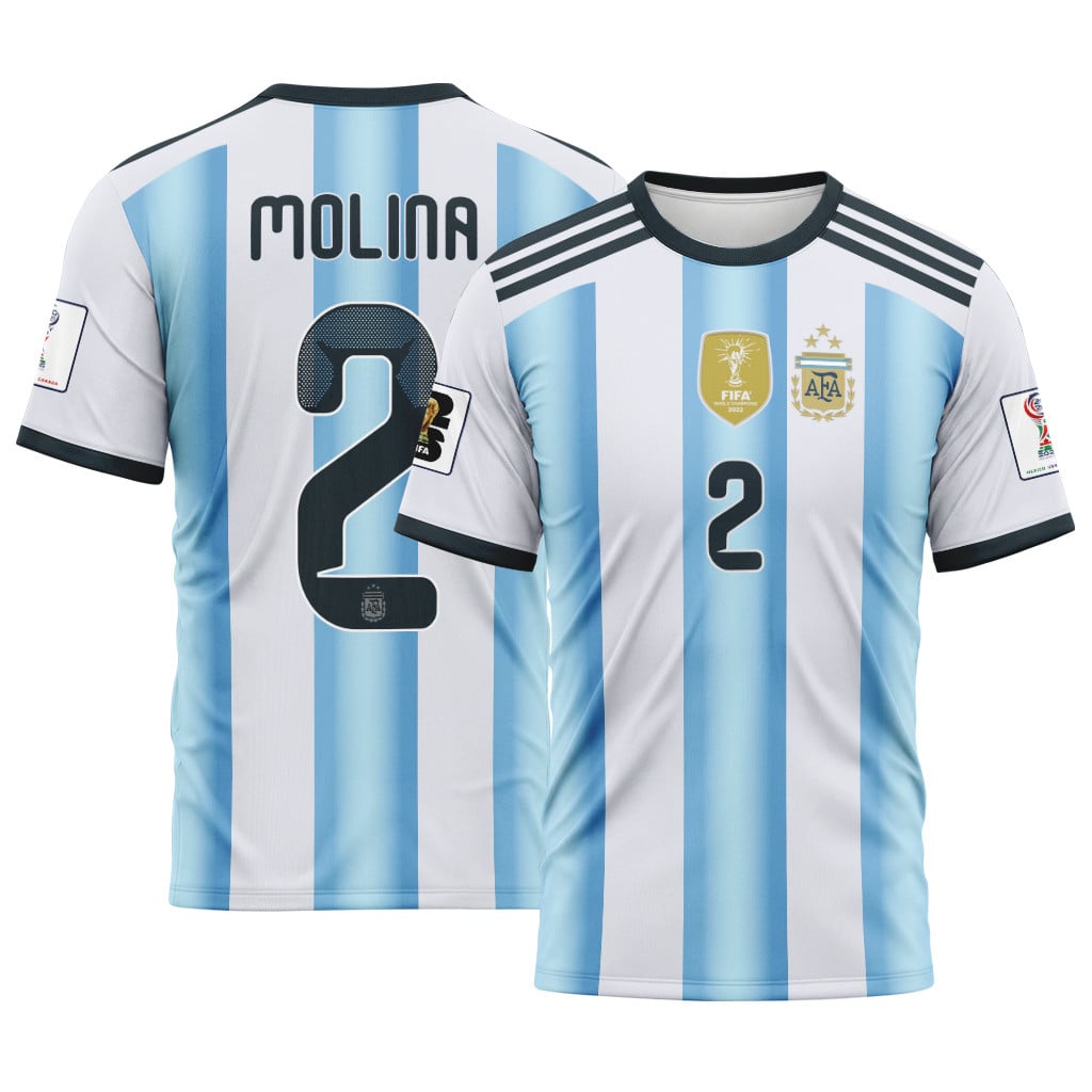 Molina 2 AOP T-Shirt 2026 World Cup Argentina Home Molina 2 AOP T-Shirt 2026 World Cup Argentina Home