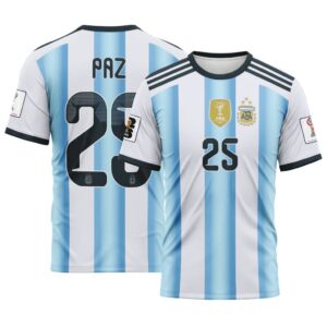 Paz 25  AOP T-Shirt 2026 World Cup Argentina Home