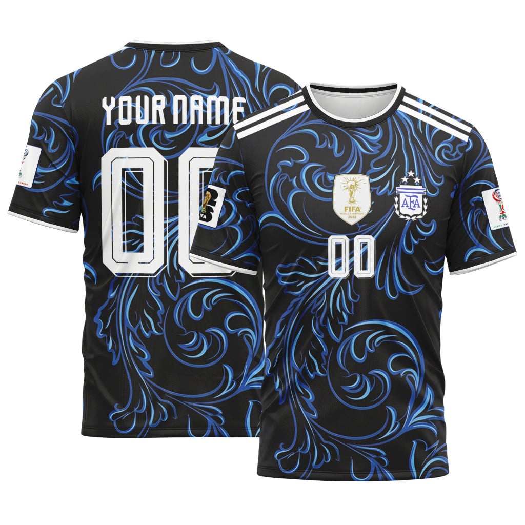 Argentina 2026 World Cup Away Personalized AOP T-Shirt Argentina 2026 World Cup Away Personalized AOP T-Shirt