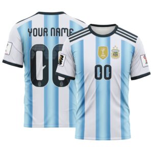 Argentina 2026 World Cup Home Personalized AOP T-Shirt