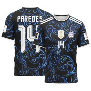 Paredes 14 2026 World Cup Argentina Away AOP T-Shirt