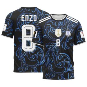 Enzo 8 2026 World Cup Argentina Away AOP T-Shirt