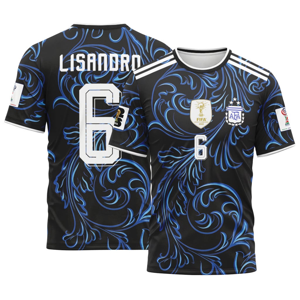Lisandro 6 2026 World Cup Argentina Away AOP T-Shirt Lisandro 6 2026 World Cup Argentina Away AOP T-Shirt