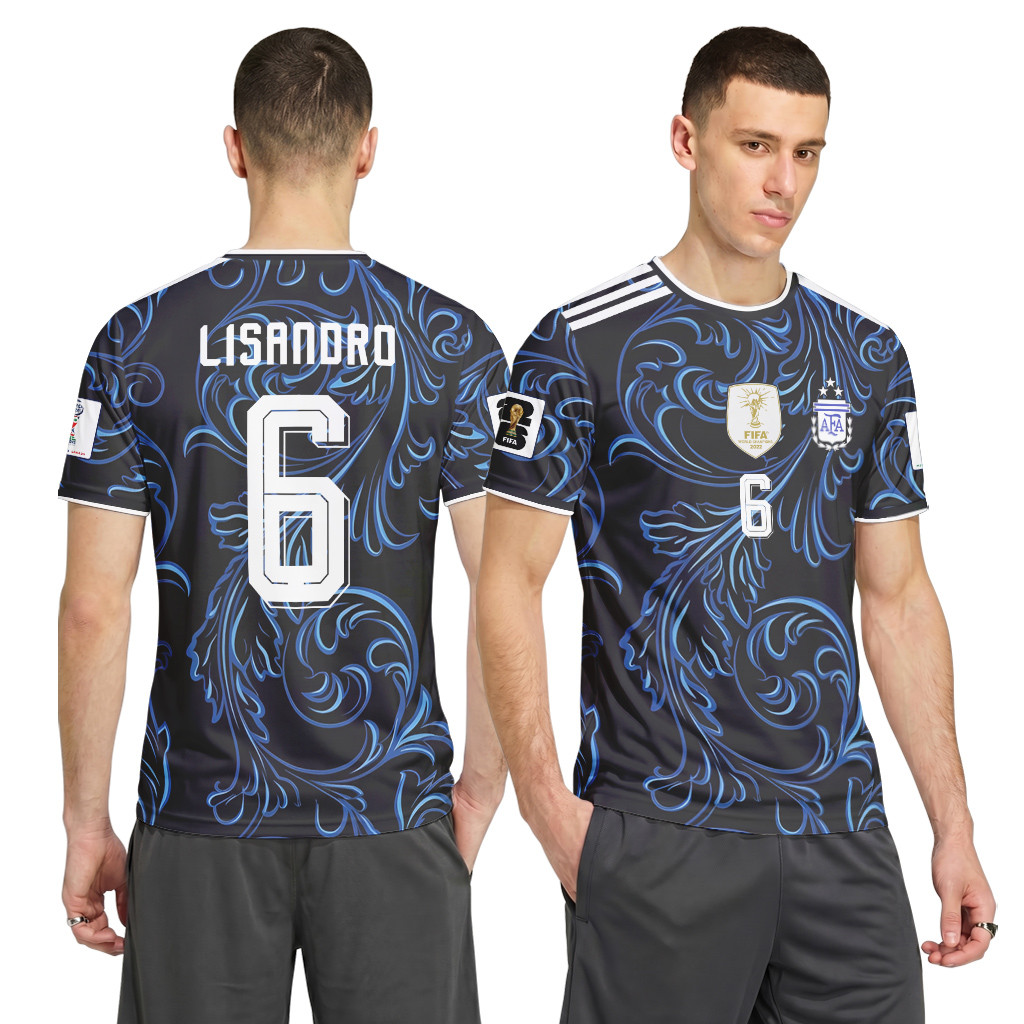Lisandro 6 2026 World Cup Argentina Away AOP T-Shirt Lisandro 6 2026 World Cup Argentina Away AOP T-Shirt