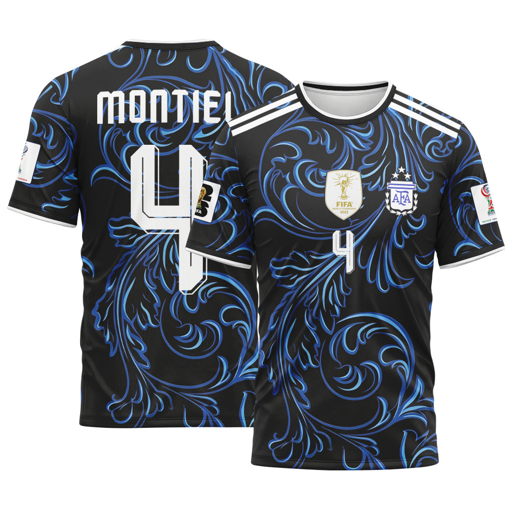 Montiel 4 2026 World Cup Argentina Away AOP T-Shirt Montiel 4 2026 World Cup Argentina Away AOP T-Shirt