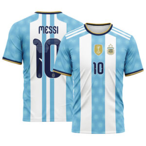 Lionel Messi 10 Argentina Home Champion AOP T-Shirt