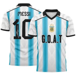 Messi 10 Argentina Champion AOP V-Neck Polo Shirt 2026
