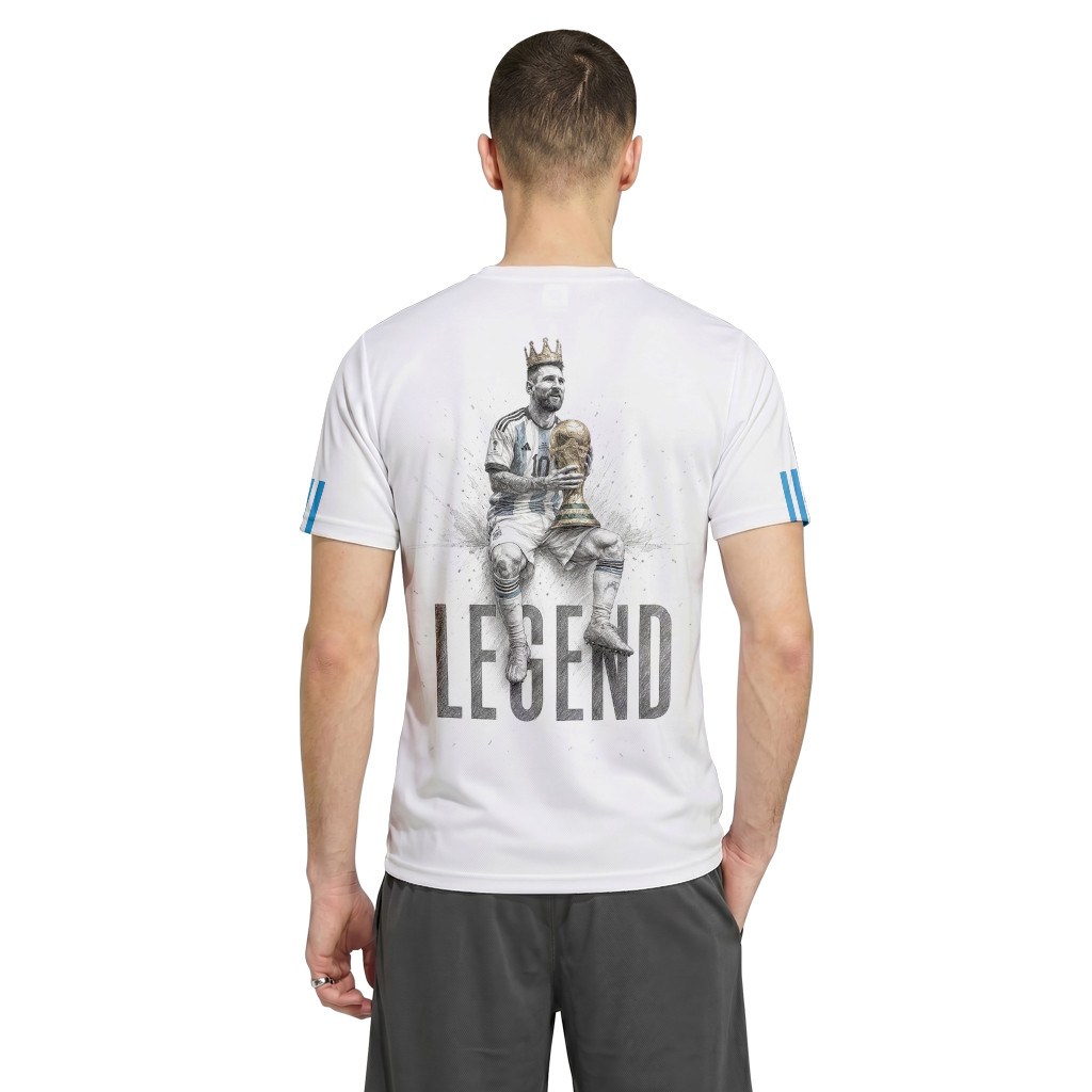 Lionel Messi 10 AOP T-Shirt Argentina White Artwork Lionel Messi 10 AOP T-Shirt Argentina White Artwork